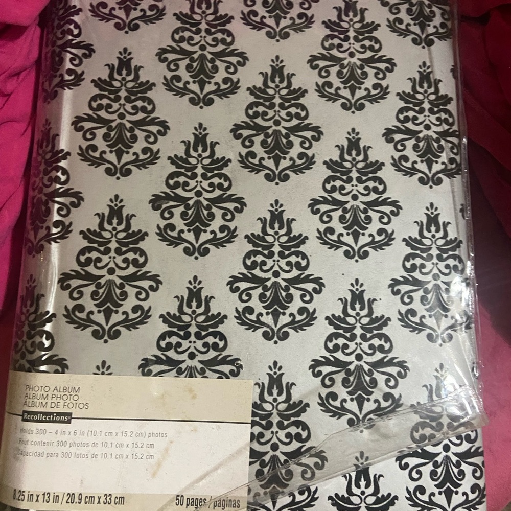Recollections Black and Gray Damask Photo Album
